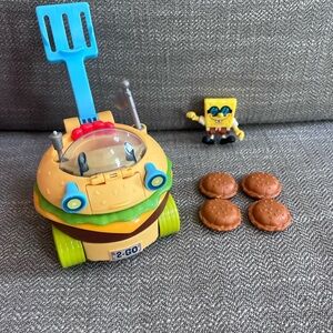 Imaginext SpongeBob SquarePants Krabby Patty Wagon Figure Vehicle With 4 Patties